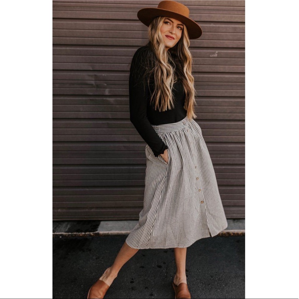 ROOLEE Plus Button Up Skirt